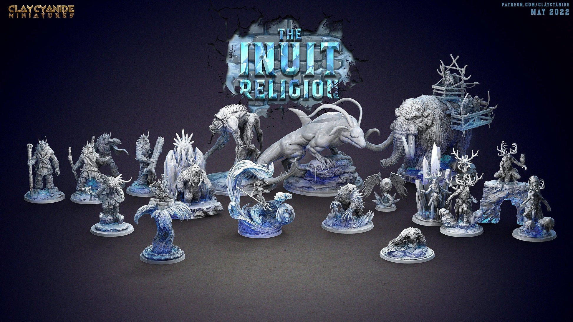 inuit folklore monsters Akhlut Monster Miniature