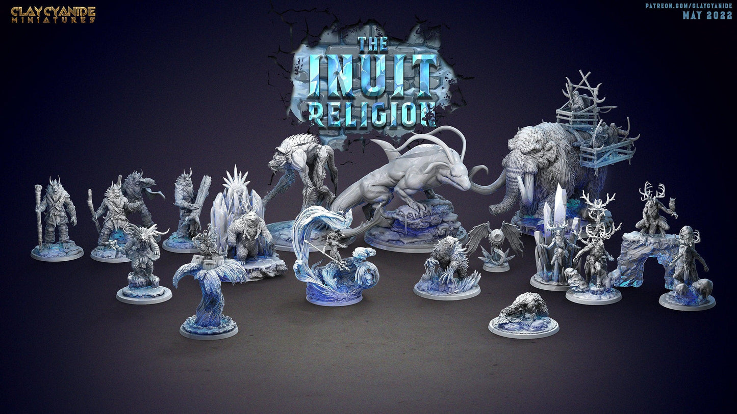 Akhlut Monster Miniature | Mythical Creature Inspired by Inuit Legends | 32mm Scale - Plague Miniatures shop for DnD Miniatures