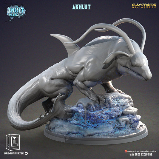 Akhlut Monster Miniature | Mythical Creature Inspired by Inuit Legends | 32mm Scale - Plague Miniatures