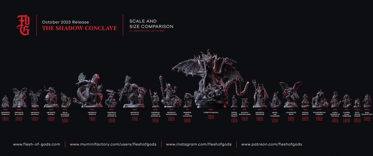 Akkar, the Wicked Servant | Aberrant Sorcerer Miniature for Spellbinding Adventures | 32mm Scale - Plague Miniatures