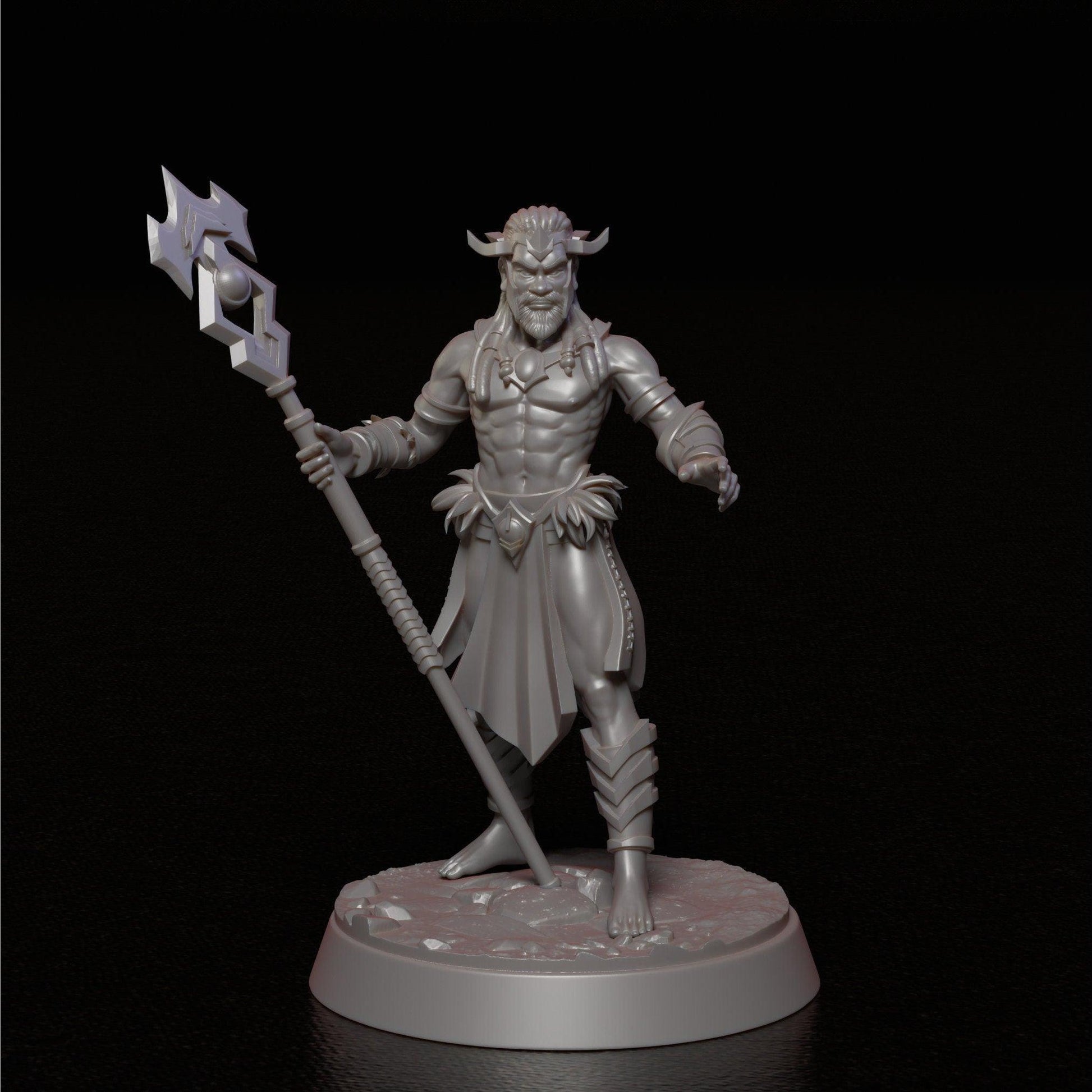 Aksum Warrior Miniature | African Fighter for Tabletop Adventures | 32mm Scale - Plague Miniatures