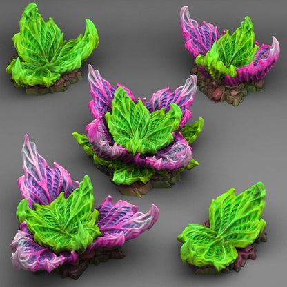 Alien Plant Miniature Set | Extraterrestrial Wargaming Terrain - Plague Miniatures