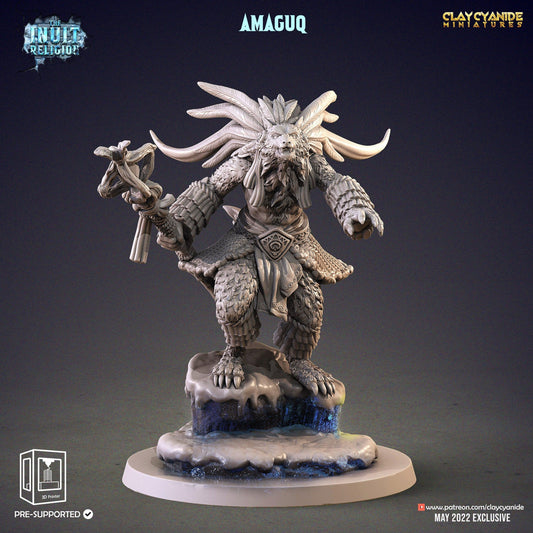 Amaguq Monster Miniature | Inuit Mythology Figurine | 32mm Scale - Plague Miniatures