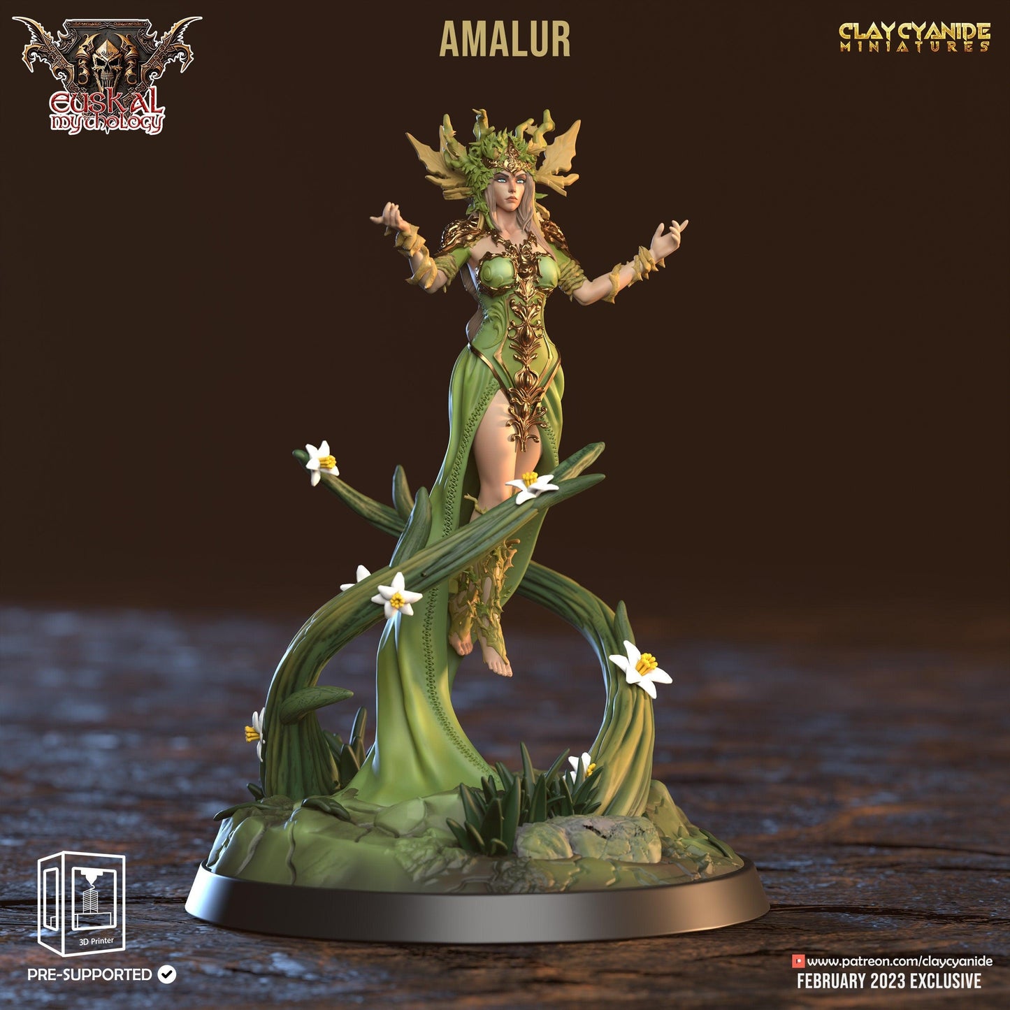 Amalur Miniature | Guardian of Mother Earth | 32mm Scale - Plague Miniatures