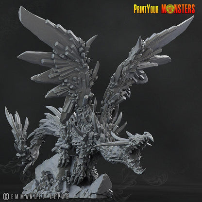 Amethyst Dragon Miniature | Majestic Large Dragon for Your Campaign - Plague Miniatures