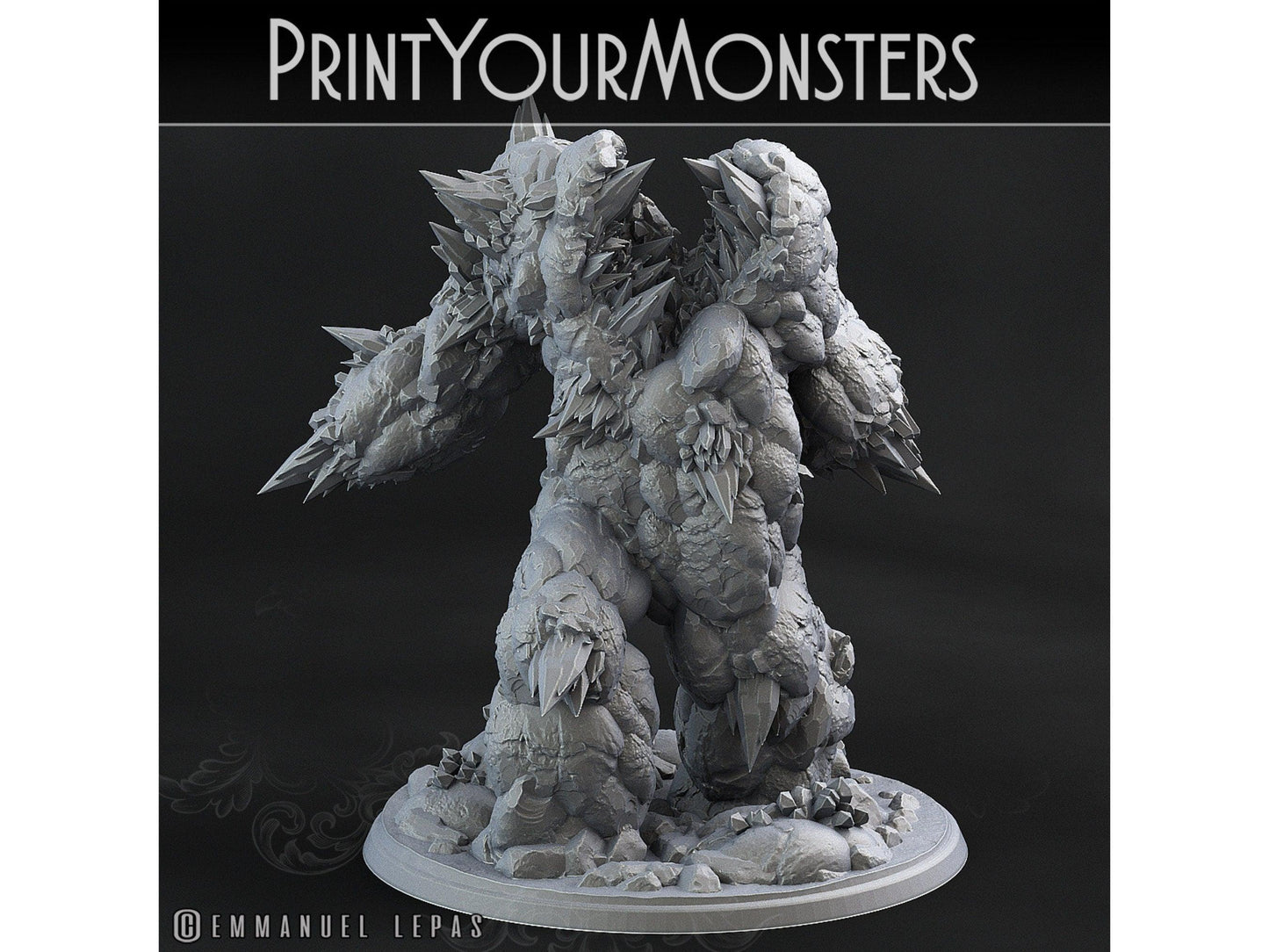 Amethyst Golem Miniature | Crystal Guardian for Tabletop Realms - Plague Miniatures