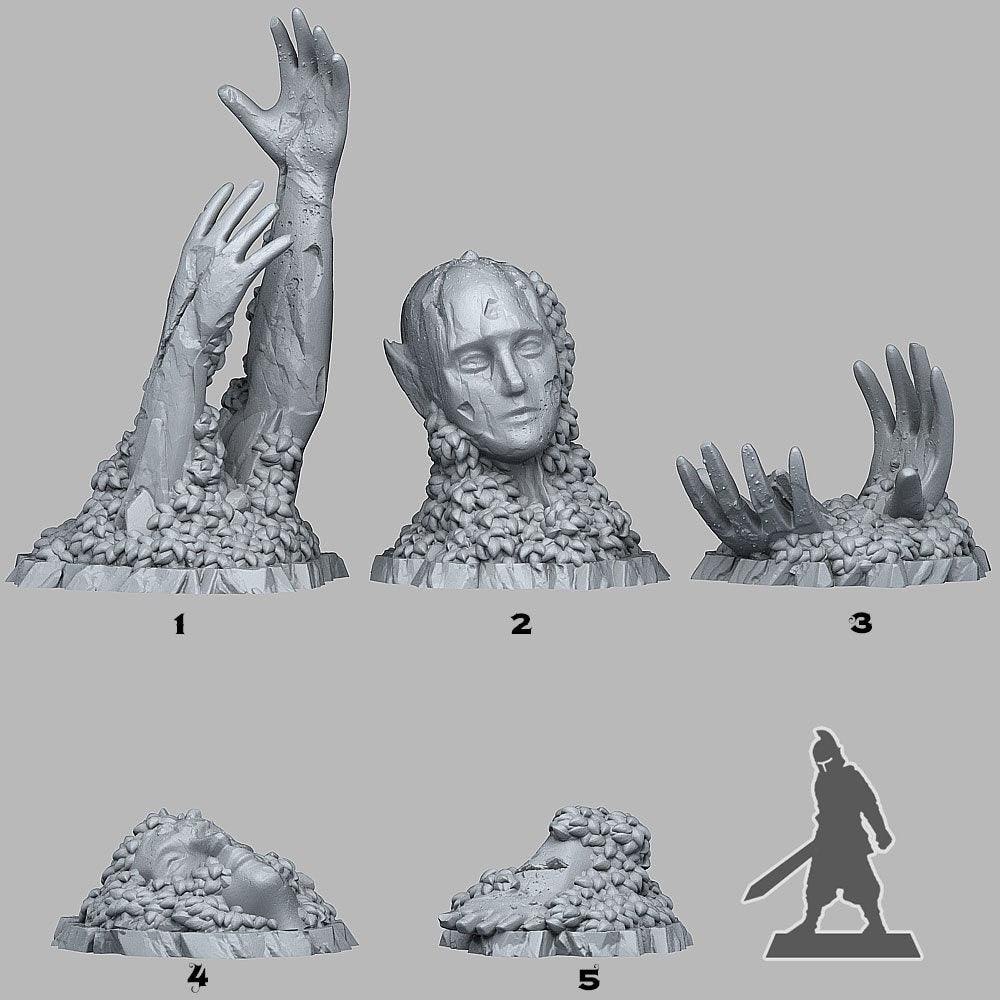 Ancient Elven Ruin Miniature Set | Wargaming Terrain - Plague Miniatures