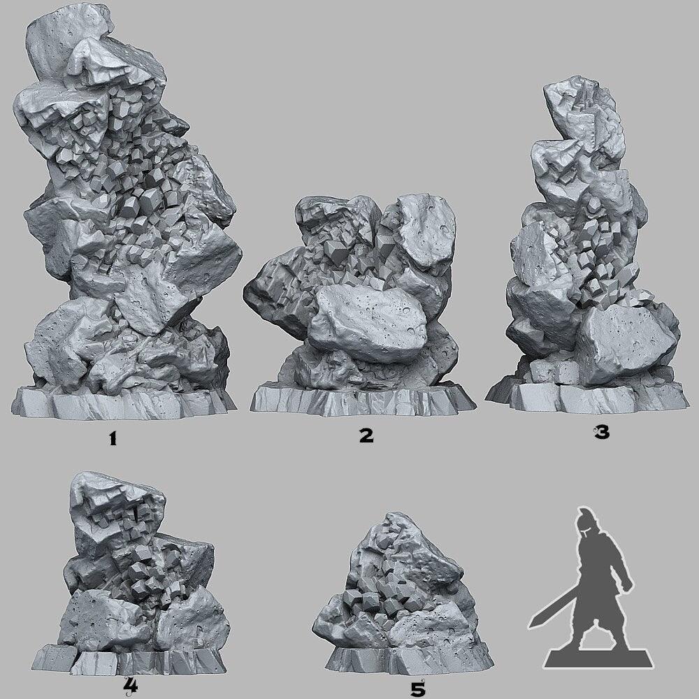 Ancient Hidden Crystal Miniature Set | Wargaming Terrain - Plague Miniatures