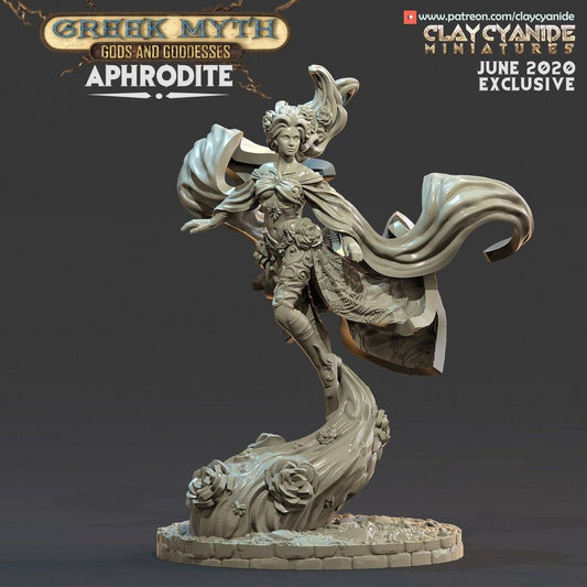 Aphrodite miniature | Clay Cyanide | Greek Myth | Tabletop Gaming | DnD Miniature | Dungeons and Dragons,DnD 5e - Plague Miniatures shop for DnD Miniatures