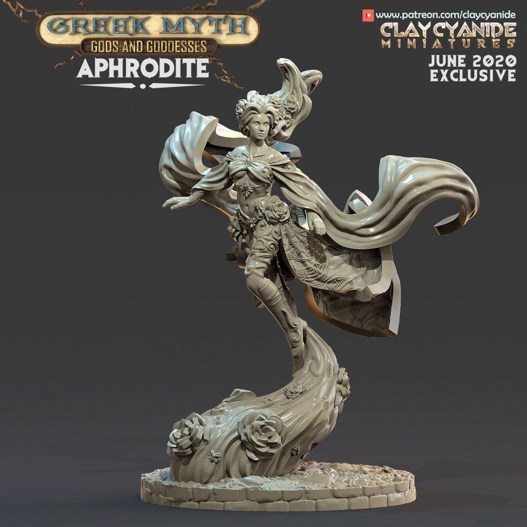 Aphrodite Miniature | Goddess of Love and Beauty for DnD | 32mm Scale - Plague Miniatures