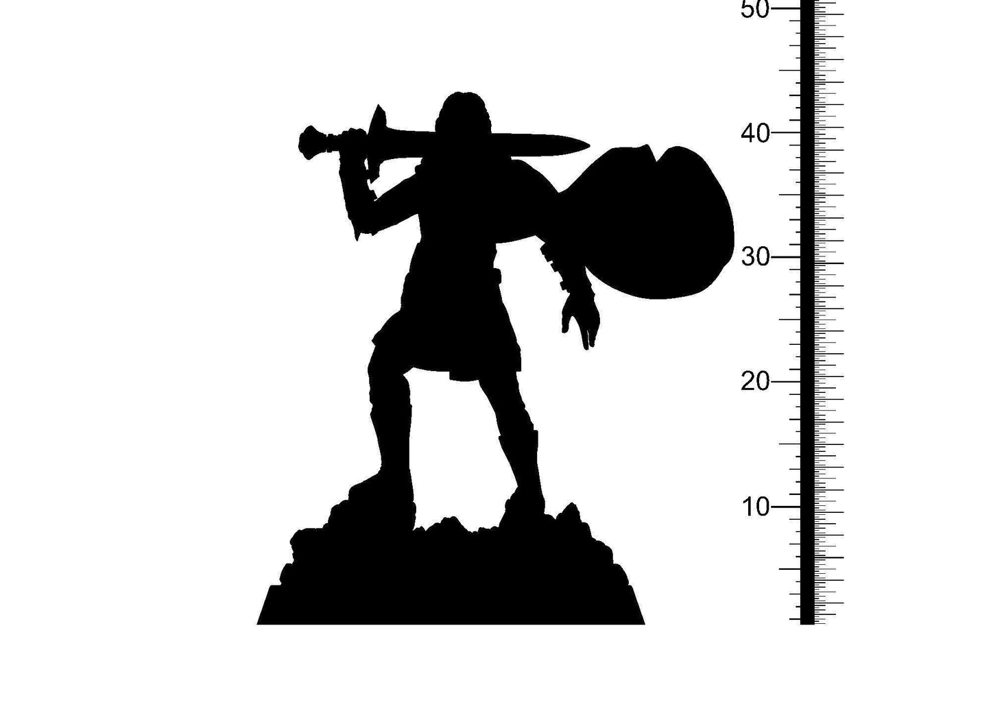 Aragord Human Warrior Miniature | Heroic Fantasy Figure for Epic Adventures | 32mm Scale - Plague Miniatures