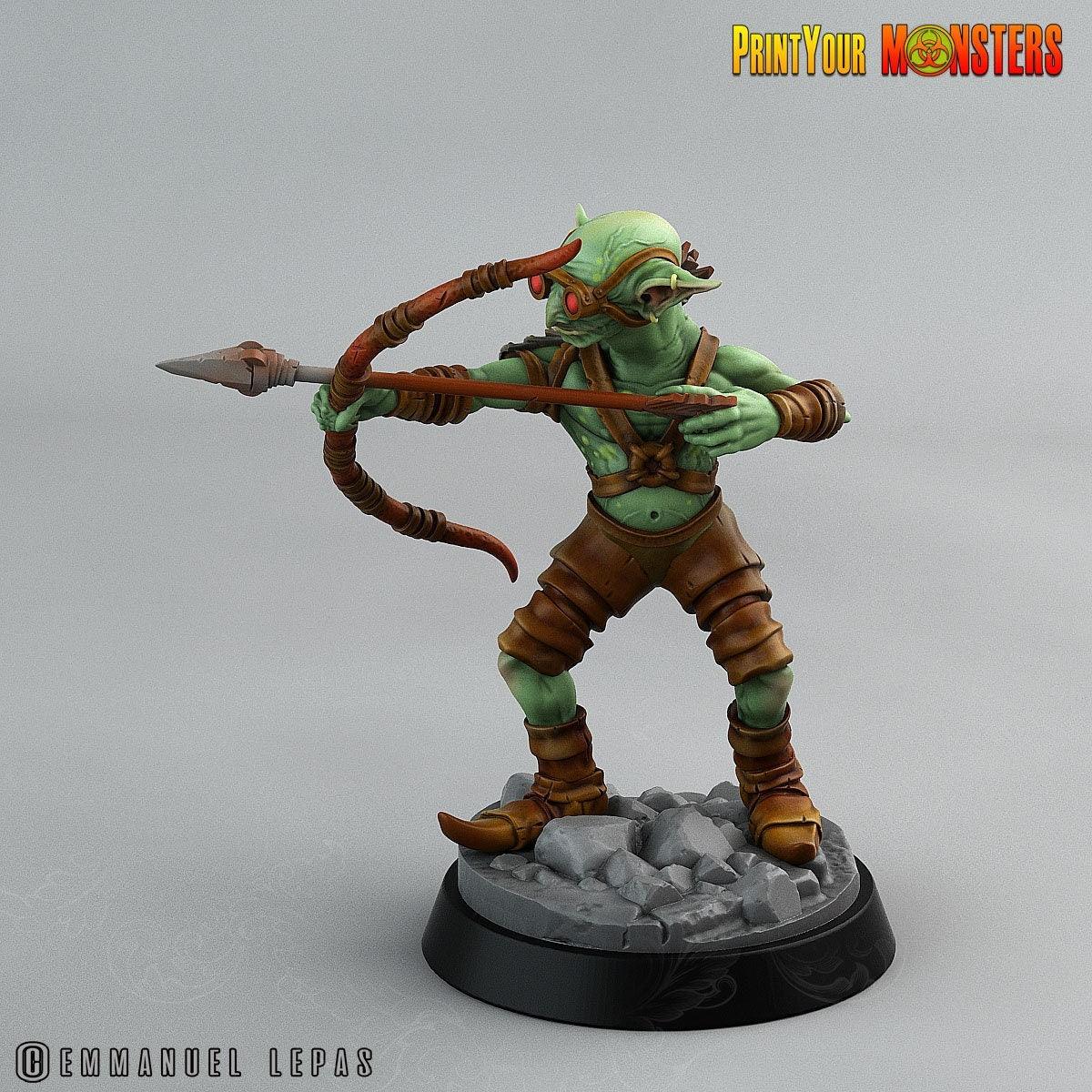 Archer Goblin Miniature | Menacing Monster Figurine - Plague Miniatures