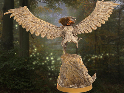 Archer miniature with eagle mount | Male Elf Archer | 32mm Scale DnD 5e | DnD ranger | DnD Miniature | Dungeons and Dragon Male Human Archer - Plague Miniatures