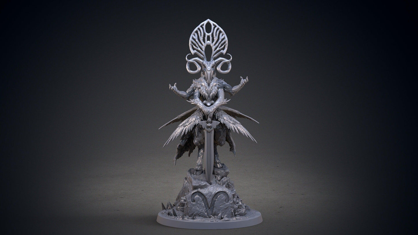 Aries Zodiac Miniature | Dynamic God for Tabletop Adventures | 32mm Scale - Plague Miniatures