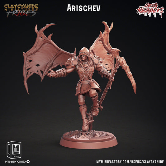 Arischev Reaper Miniature | Sinister Bringer of Shadows for Tabletop RPGs | 32mm Scale - Plague Miniatures