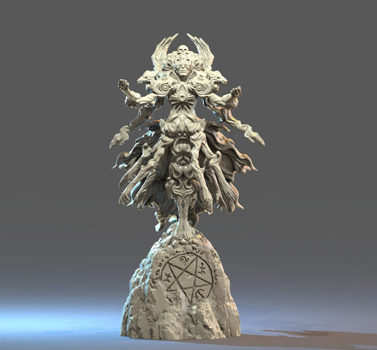 Armaros Demon Miniature | Demonic Mini for DnD | 32mm Scale - Plague Miniatures