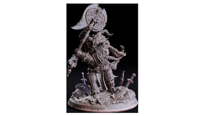 Armored Minotaur Miniature | DnD Monster Figurine | 50mm Base - Plague Miniatures