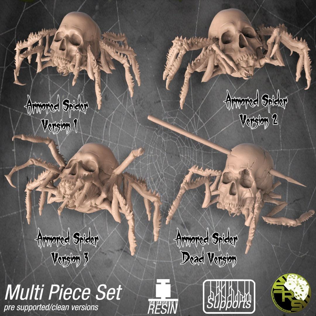 Armored Spider Miniature - 4 Poses - 32mm scale Tabletop gaming DnD Miniature Dungeons and Dragons dnd monster manual Faerun miniature - Plague Miniatures shop for DnD Miniatures