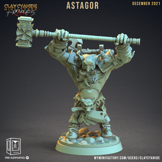 Astagor, the War Troll Raider Miniature | DnD Troll Figurine | 32mm Scale - Plague Miniatures shop for DnD Miniatures