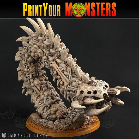 Attack Bone Worm Miniatures | DnD 5e Tabletop Gaming Figurines - Plague Miniatures