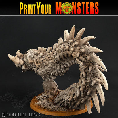 Attack Bone Worm Miniatures | DnD 5e Tabletop Gaming Figurines - Plague Miniatures