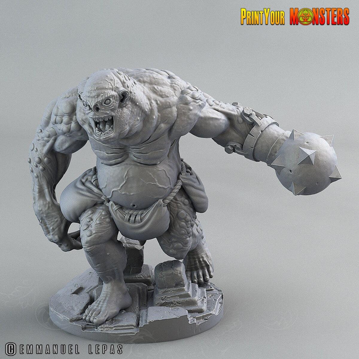 Attack Troll Miniature | Savage Monster Sculpture - Plague Miniatures