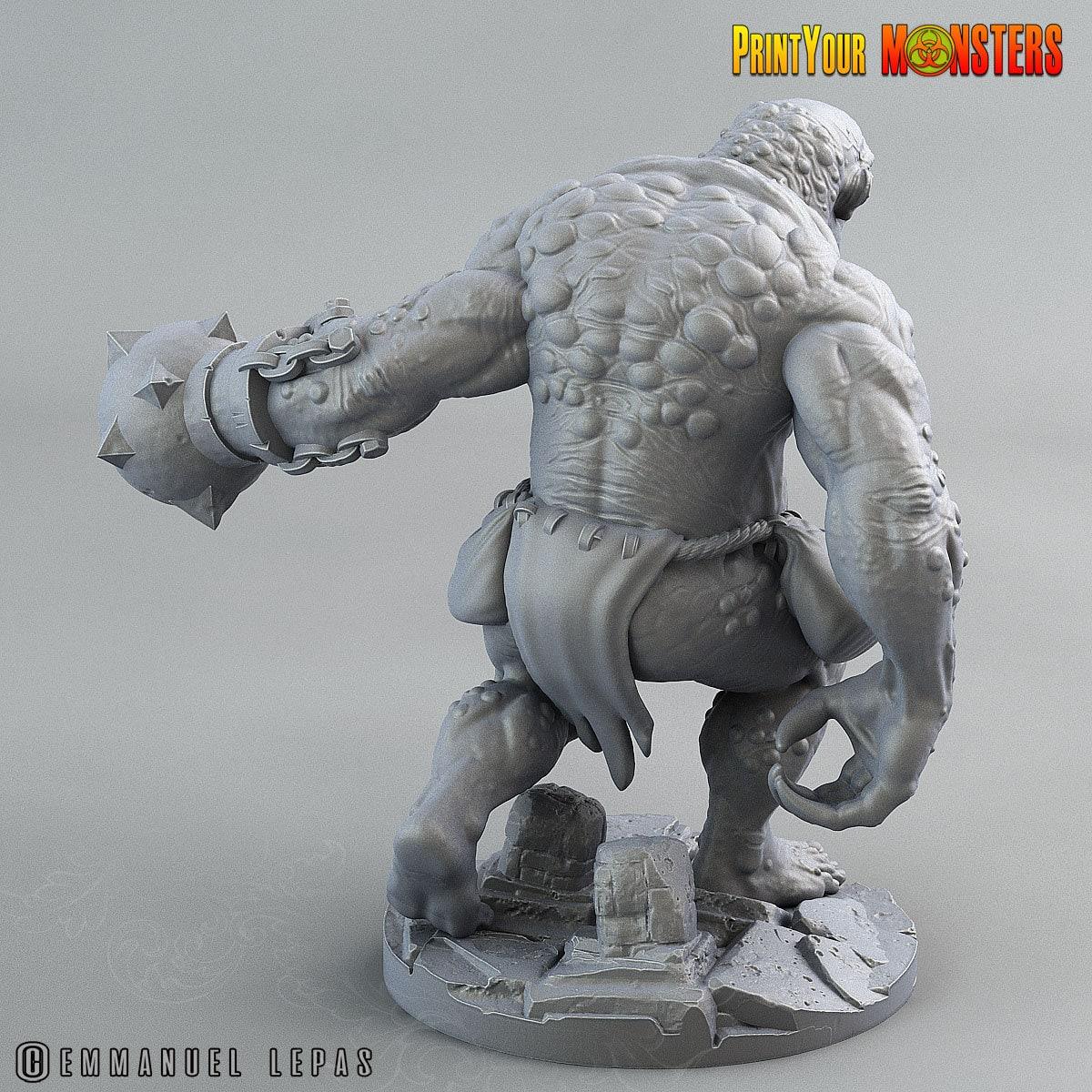 Attack Troll Miniature | Savage Monster Sculpture - Plague Miniatures