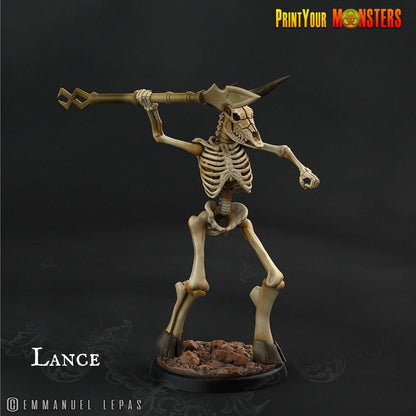 Axe and Shield Skeletal Minotaur Miniature | Undead Monster Figurine DnD 5e - Plague Miniatures