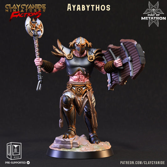 Ayabythos miniature | Clay Cyanide | Cult of Metatron | Tabletop Gaming | DnD Miniature | Dungeons and Dragons | warrior miniatures - Plague Miniatures shop for DnD Miniatures