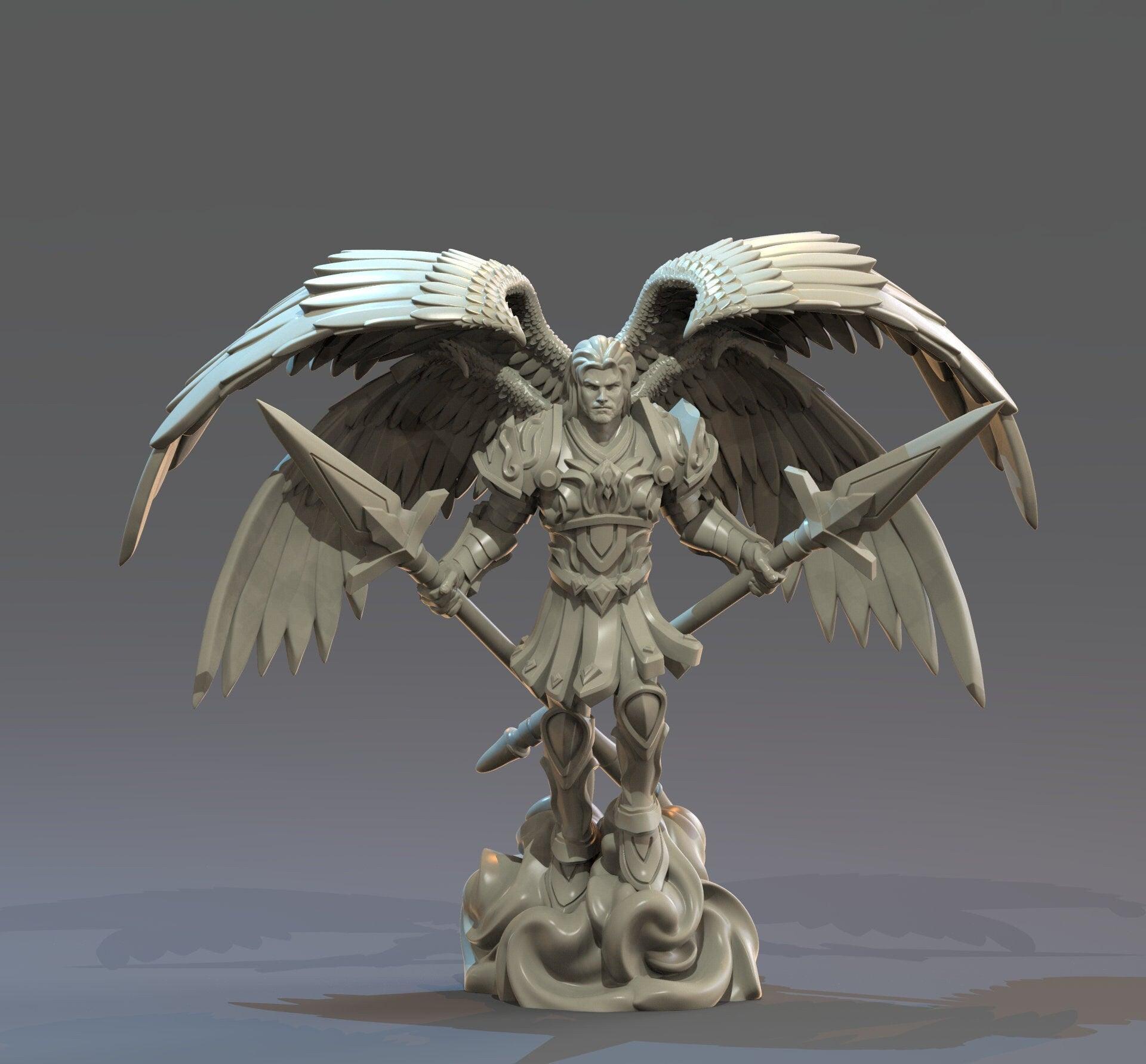 Azazel Fallen Angel Miniature | Tabletop Gaming Figurine | 32mm Scale - Plague Miniatures