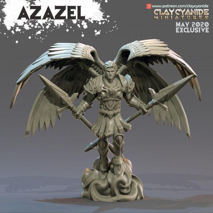 Azazel Fallen Angel Miniature | Tabletop Gaming Figurine | 32mm Scale - Plague Miniatures