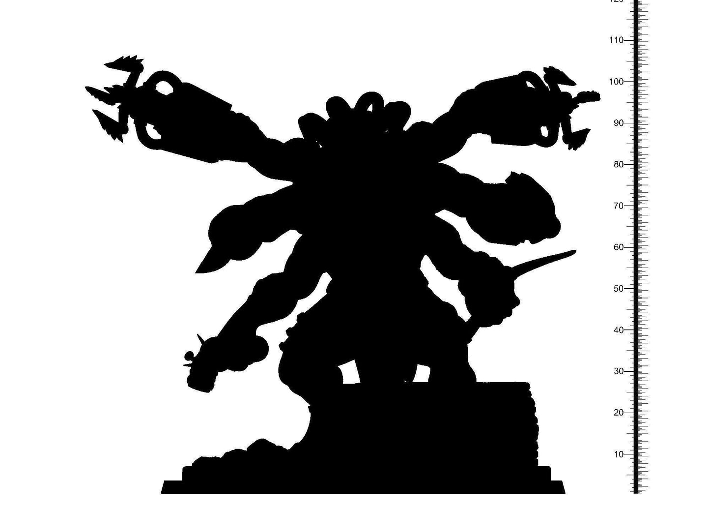 Babalu Skaven Brute Miniature | Six-Armed Rat Warrior for Tabletop Mayhem | 32mm Scale - Plague Miniatures