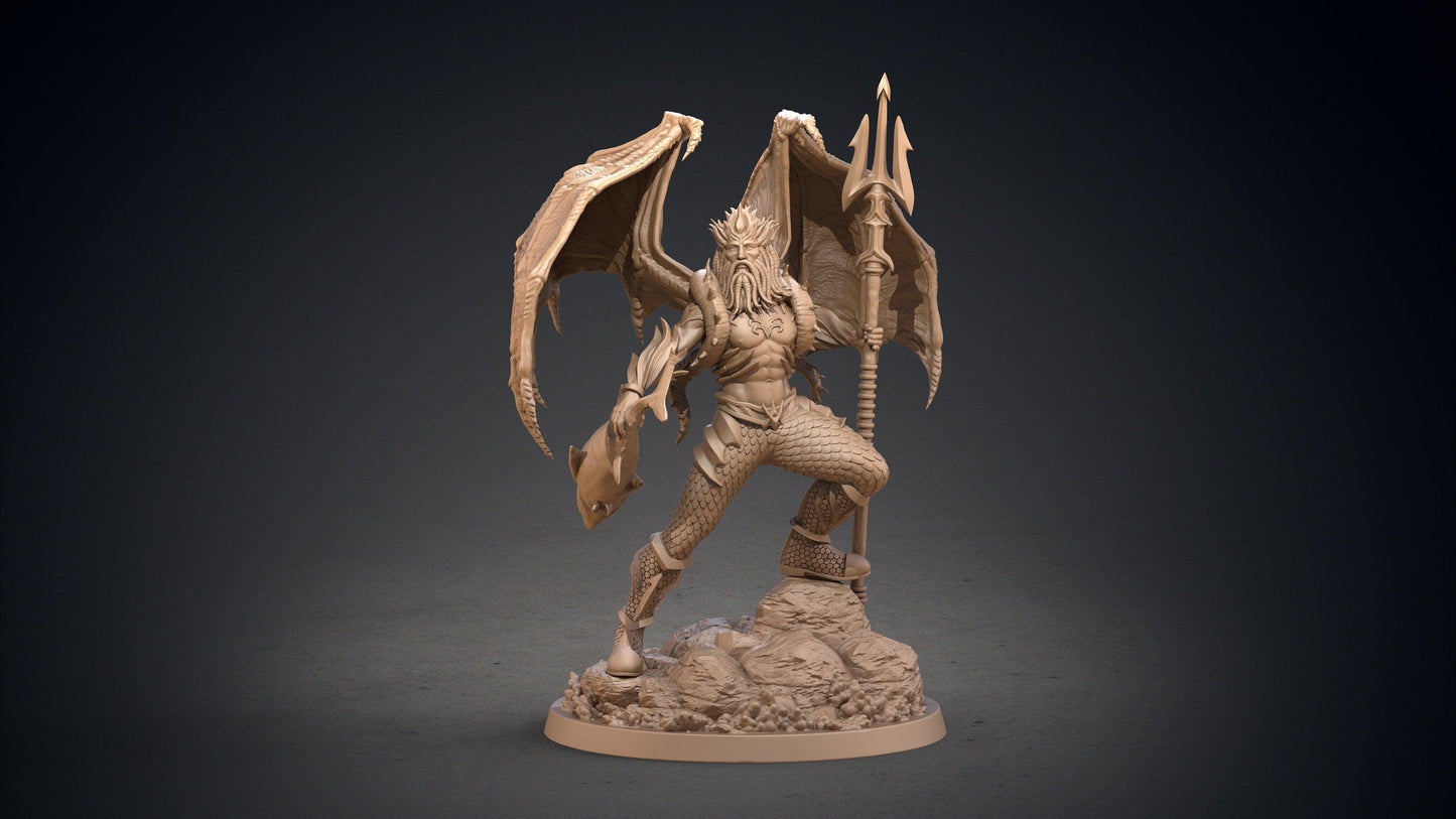 Bangputys Sea God Miniature | Mythical Monster for Tabletop Adventures | 32mm Scale - Plague Miniatures