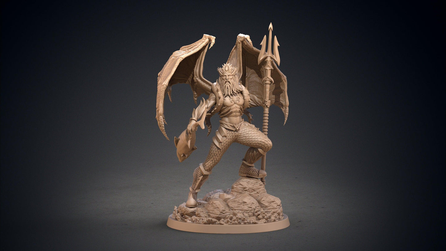 Bangputys sea god miniature | Clay Cyanide | Baltic Mythology | Tabletop Gaming | DnD Miniature | Dungeons and Dragons, DnD 5e - Plague Miniatures shop for DnD Miniatures