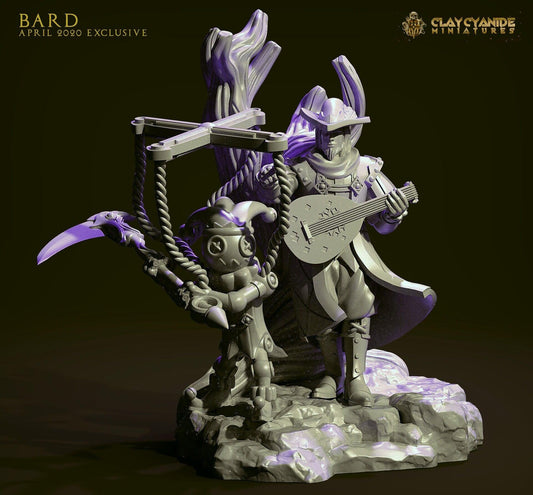 Bard Miniature - DnD Bard Figure | DnD 5e Miniature for Dungeons and Dragons | 32mm scale - Plague Miniatures shop for DnD Miniatures
