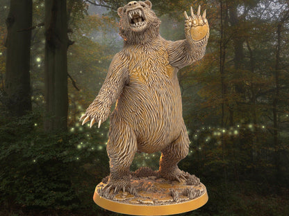 Bear Miniature | Dragon's Forge | 32mm DnD 5e | Tabletop Gaming DnD Miniature | Dungeons and Dragon - Plague Miniatures