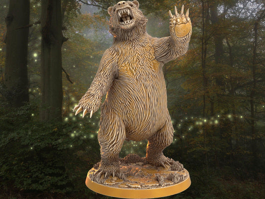 Bear Miniature | Dragon's Forge | 32mm DnD 5e | Tabletop Gaming DnD Miniature | Dungeons and Dragon - Plague Miniatures