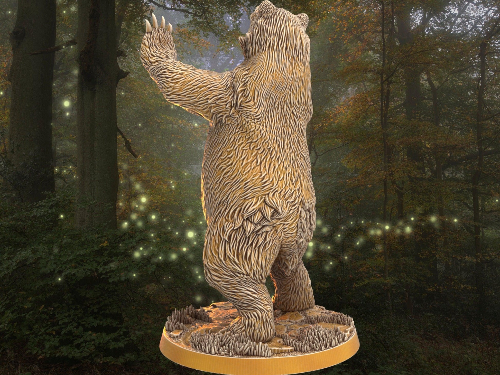 Bear Miniature | Dragon's Forge | 32mm DnD 5e | Tabletop Gaming DnD Miniature | Dungeons and Dragon - Plague Miniatures