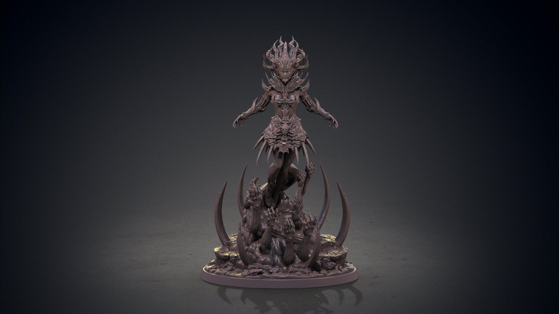 Beatrice Demon Miniature Witch Miniatures | Clay Cyanide | Dante's Inferno | Tabletop Gaming | DnD Miniature | Dungeons and Dragons dnd 5e - Plague Miniatures shop for DnD Miniatures