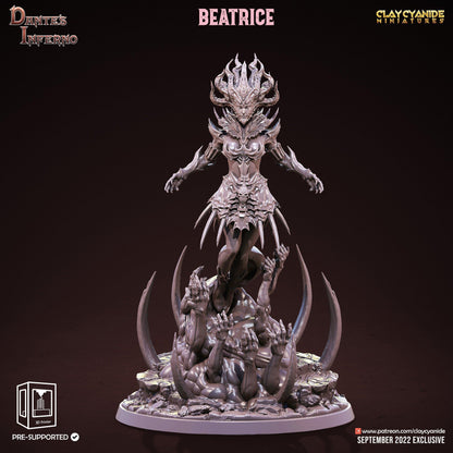 Beatrice Demon Miniature | Dante's Inferno Collectible | 32mm Scale - Plague Miniatures