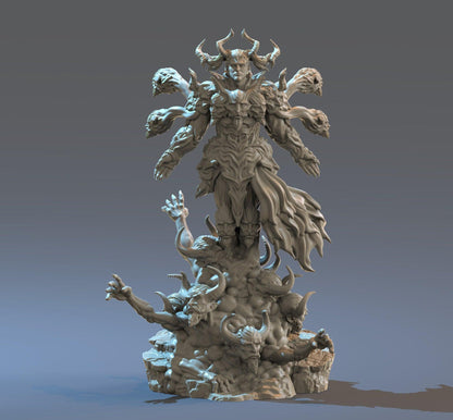 Belial Demon Miniature | Dungeons and Dragons Demon Figurine | 32mm Scale - Plague Miniatures