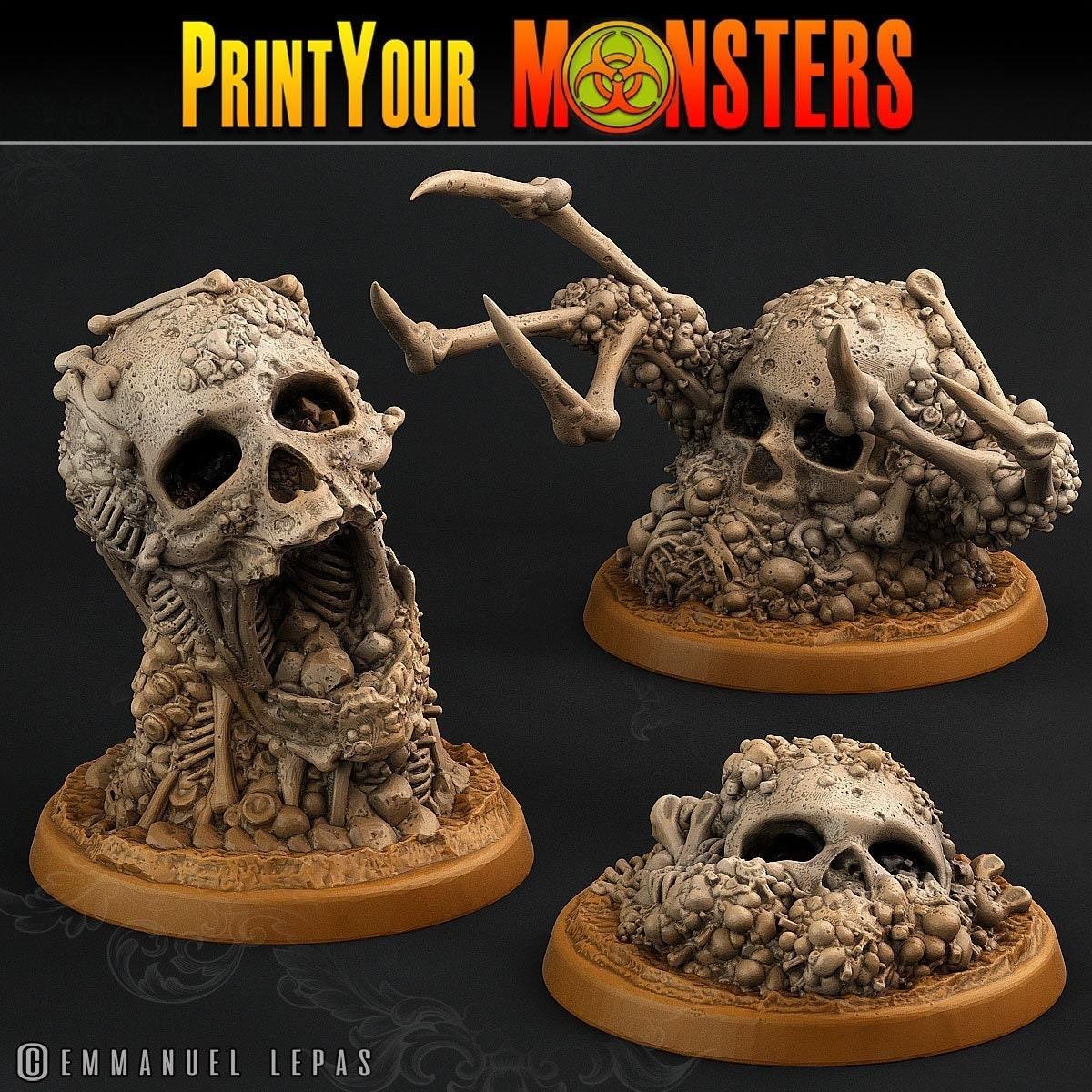 Big Headed Bone Skeleton Miniatures | Quirky DnD Figurines - Plague Miniatures