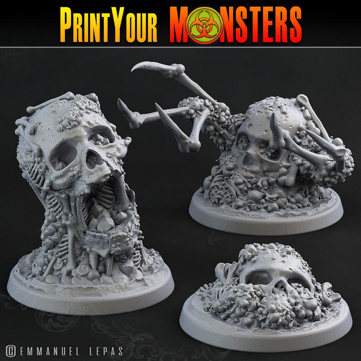 Big Headed Bone Skeleton Miniatures | Quirky DnD Figurines - Plague Miniatures