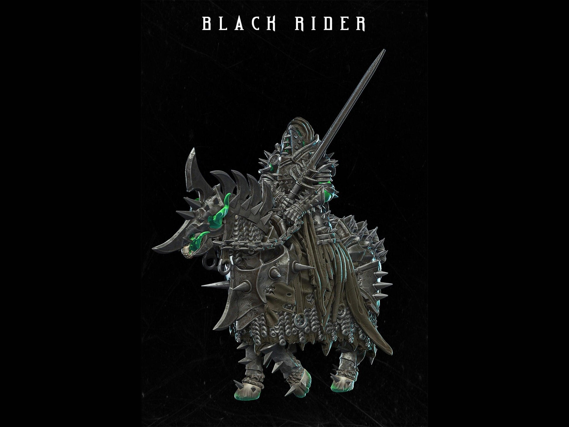 Black Rider miniature ghost miniature skeleton miniature 28mm scale Tabletop gaming DnD Miniature Dungeons and Dragons,dnd 5e - Plague Miniatures