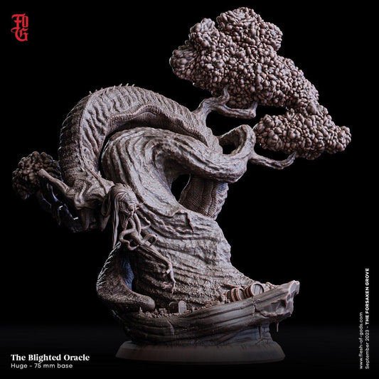 Blighted Oracle Miniature | Menacing Large DnD Monster Large Terrain Tree | 75mm Base - Plague Miniatures