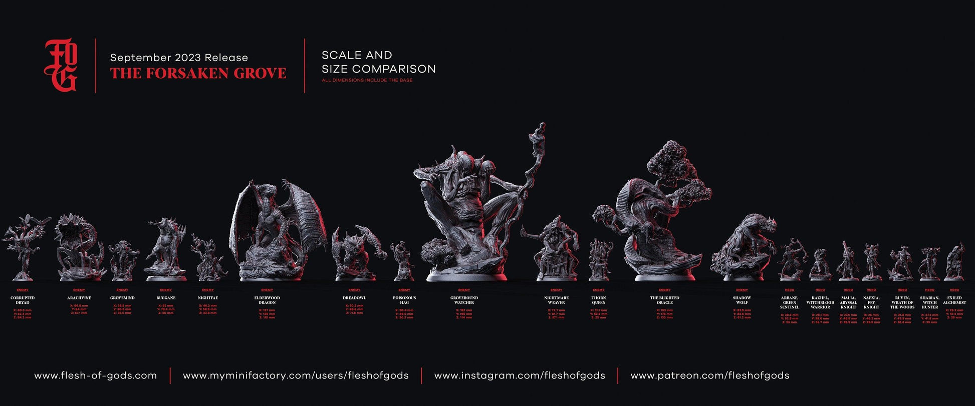 Blighted Oracle Miniature | Menacing Large DnD Monster Large Terrain Tree | 75mm Base - Plague Miniatures