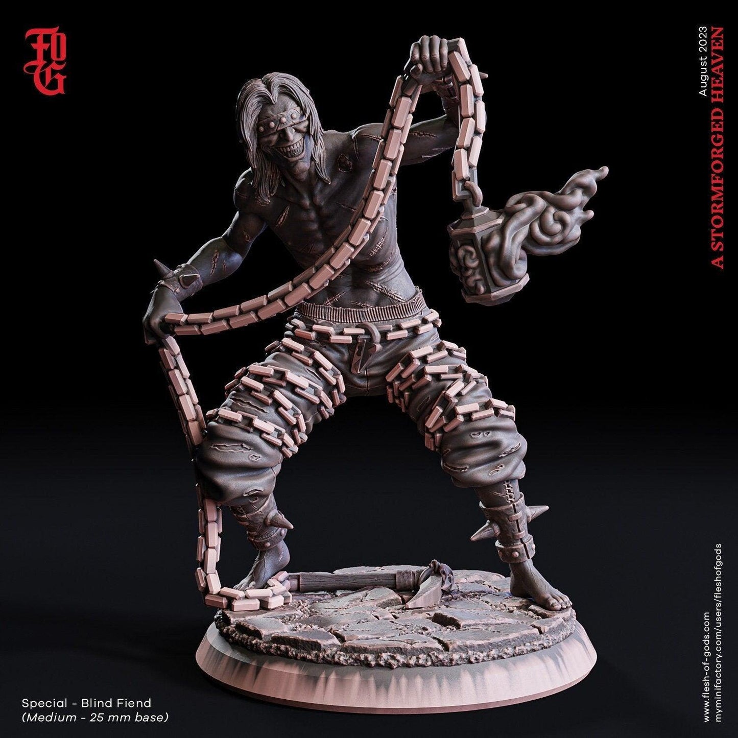 Blind Fiend Miniature | Sinister Demon Figurine for Epic DnD 5e Adventures | 32mm Scale - Plague Miniatures