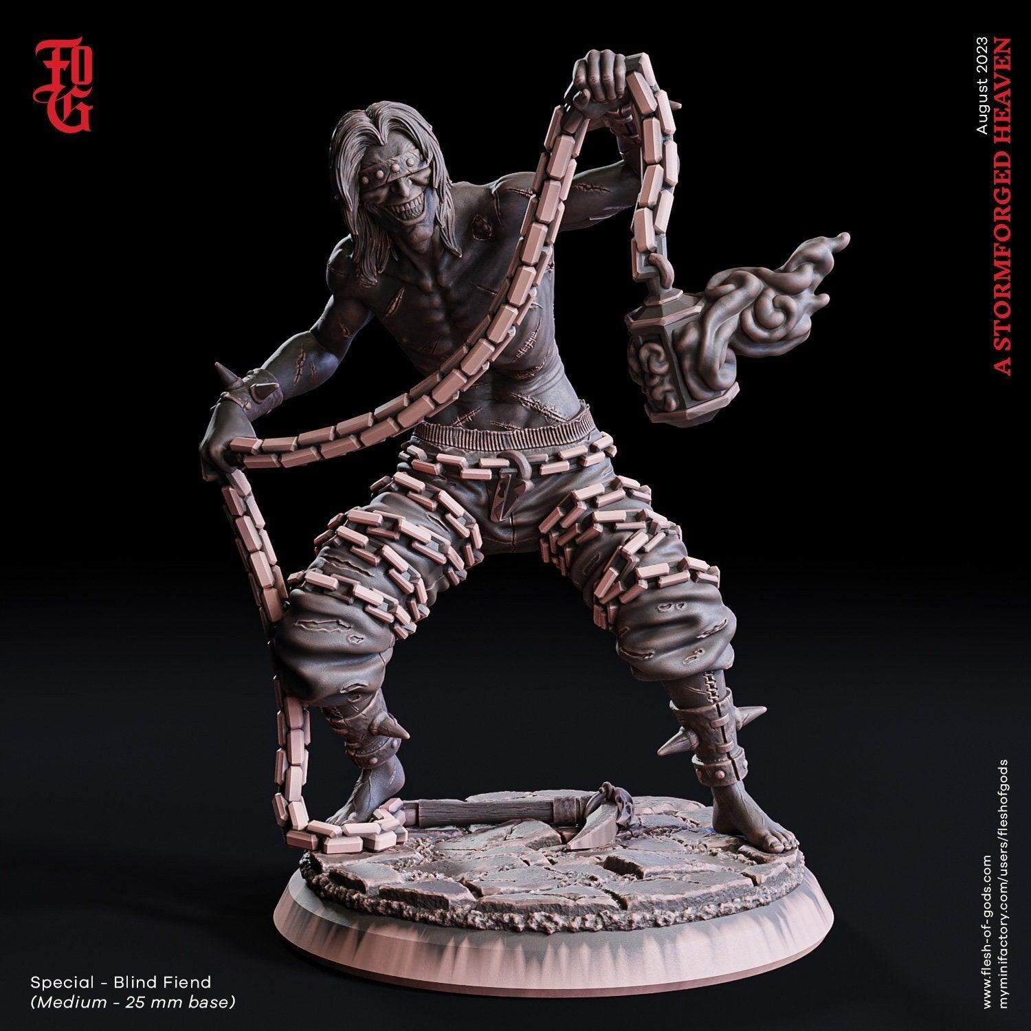 Blind Fiend Miniature | Sinister Demon Figurine for Epic DnD 5e Adventures | 32mm Scale - Plague Miniatures