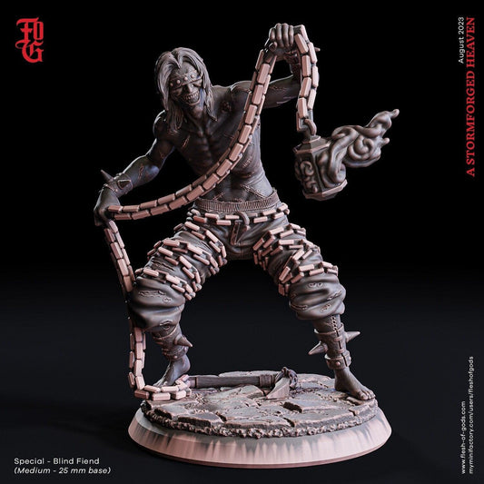 Blind Fiend Miniature | Sinister Demon Figurine for Epic DnD 5e Adventures | 32mm Scale - Plague Miniatures