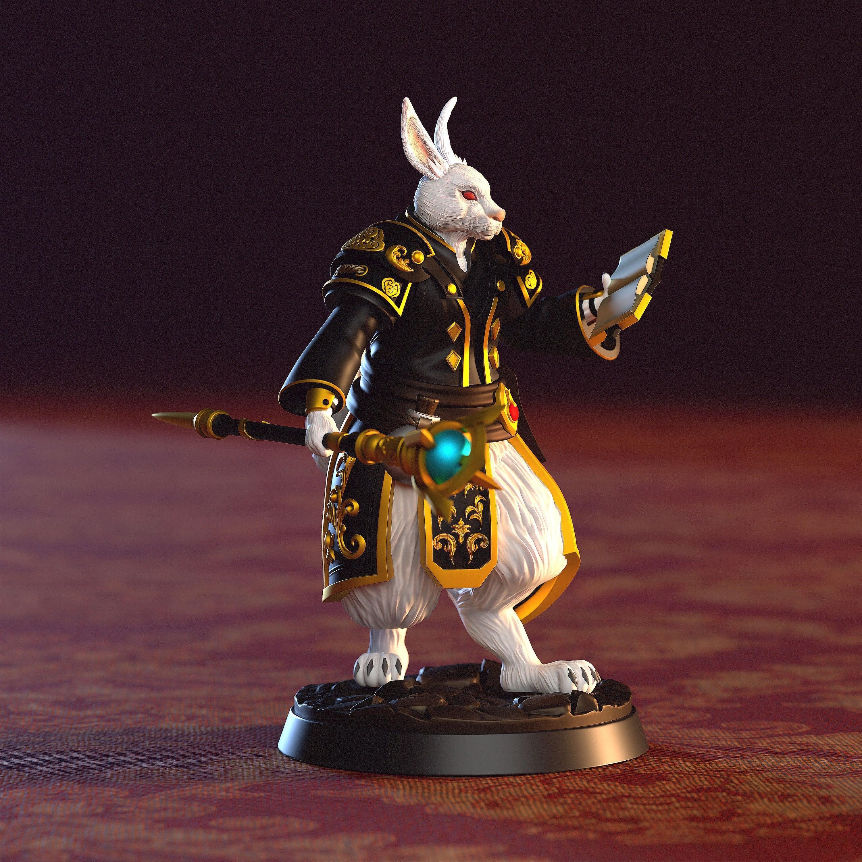 Bluebell Harengon Miniature | Scholar Rabbitfolk Figurine for Tabletop ...